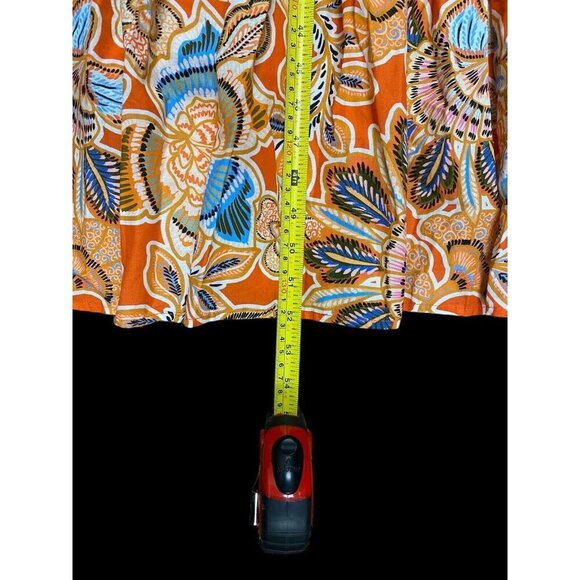Misa Los Angeles Sz XS Dress Dana Mae Maxi Orange Floral Boho Southwestern - Picture 13 of 13